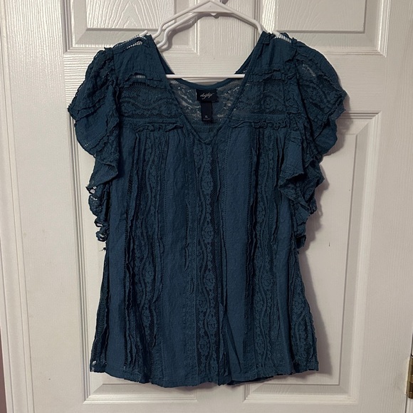 Daytrip Tops - Daytrip Deep Teal Lace Blouse